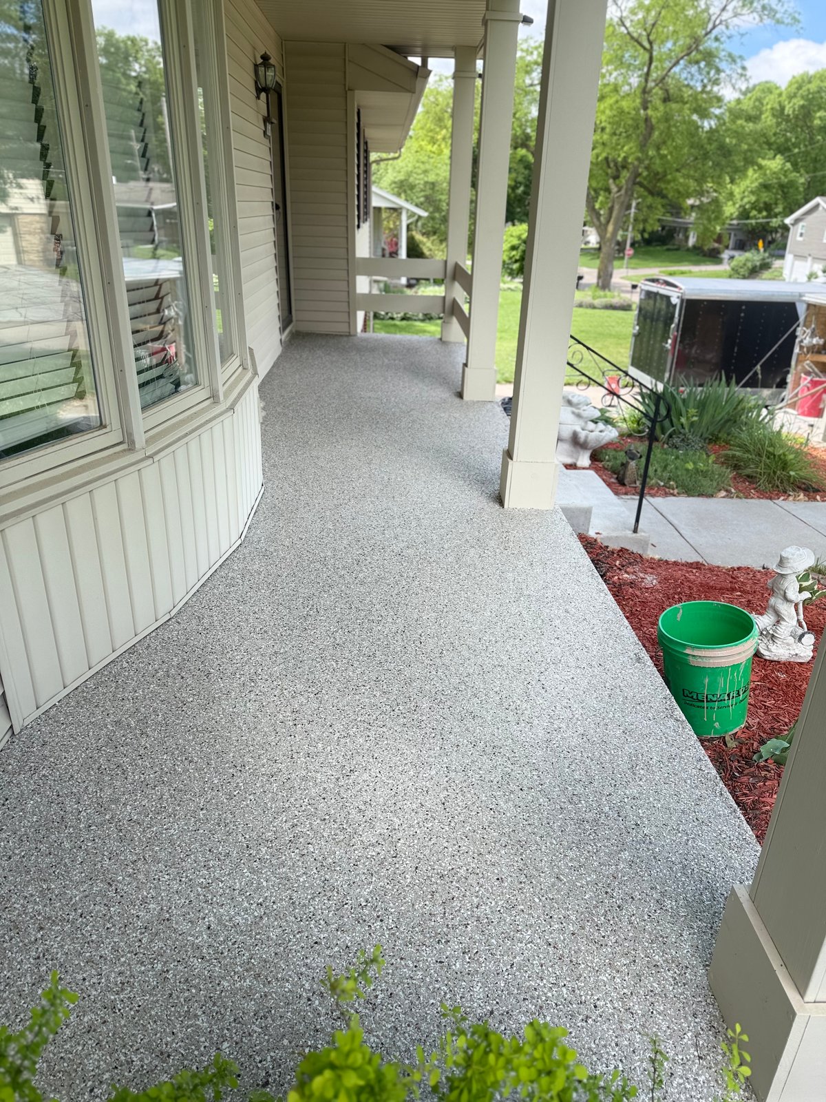 Epoxy Flake Front Porch Flooring